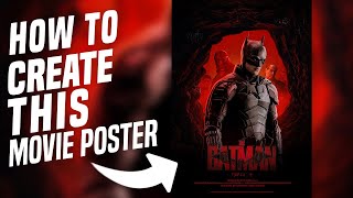 Making an EPIC BATMAN Movie Poster in Adobe Photoshop | Poster Designing | graphicIQ