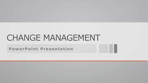 Change Management Process | Presentation on Change Management Model | Change Management Presentation