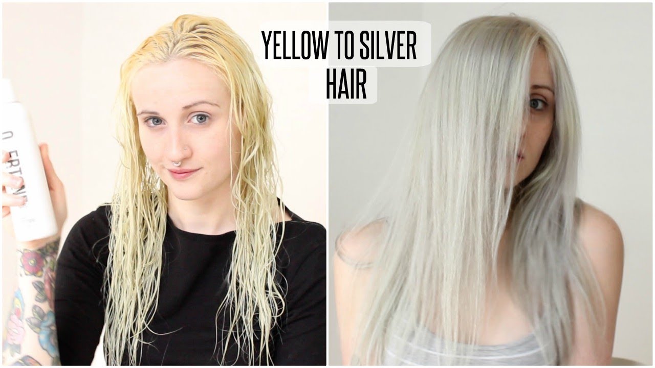 From Yellow to Silver Hair! - YouTube