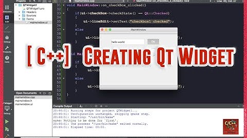 Creating Qt Widget Application (GUI) on macOS