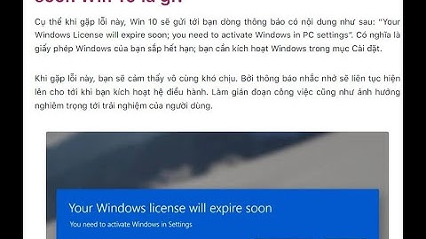 Lỗi your window license will expire soon sau khi update năm 2024