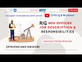 Rig hse officer  duties  responsibilities   offshore  onshore  drilling  workover 