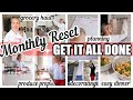 *NEW* MONTHLY RESET GET IT ALL DONE TIFFANI BEASTON HOMEMAKING GROCERY HAUL PLANNING COOKING DECOR