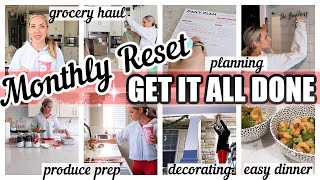 *New* Monthly Reset Get It All Done Tiffani Beaston Homemaking Grocery Haul Planning Cooking Decor
