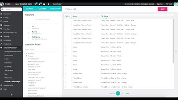 Prestashop: get list of your products combinations with ean codes