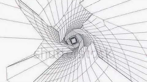 DAVE FX - 3D B&W Sci-Fi Digital Tunnel Loopable Motion Background