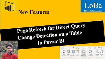 Power BI Auto Page Refresh for Direct Query | Change detection on a table for Direct Query