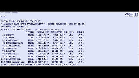 Car Reservation Thru Amadeus part 1