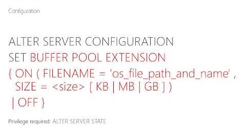 Buffer Pool Extension and Resource Governor for IO