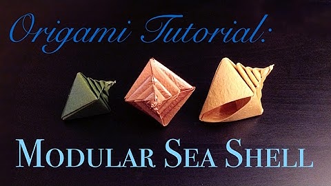 Origami Tutorial: Modular Sea Shell (Tomoko Fuse)｜折纸教程：组合海螺