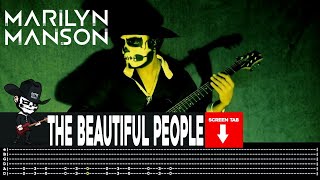 【MARILYN MANSON】[ The Beautiful People ] cover by Masuka | LESSON | GUITAR TAB