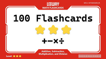 Can You Solve 100 Mixed Math Flashcards? (Level 3 Random Set 001)