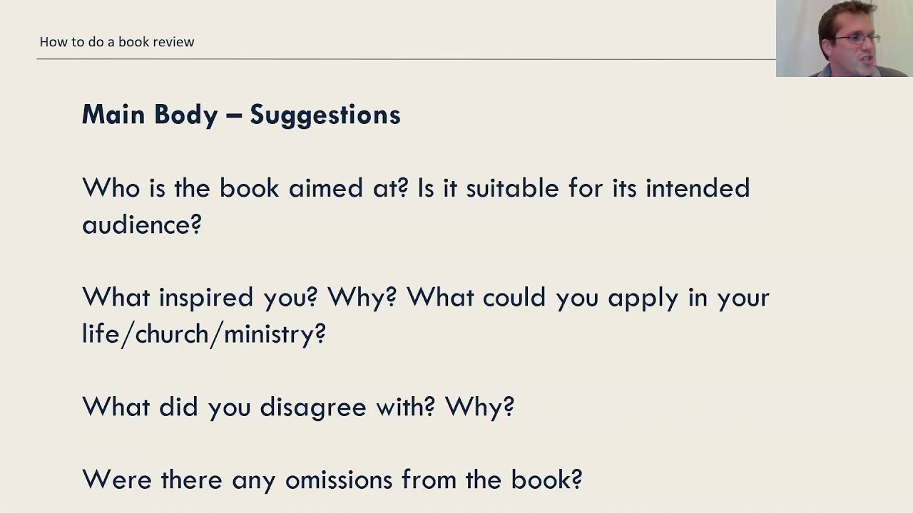 How to do a book review YouTube