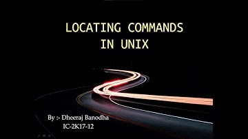 UNIX || locating commands || type command || PATH variables || questions