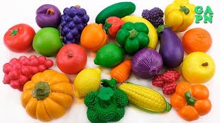 Aprende los colores con frutas y verduras | Aprender nombres de frutas y verduras Para Niños