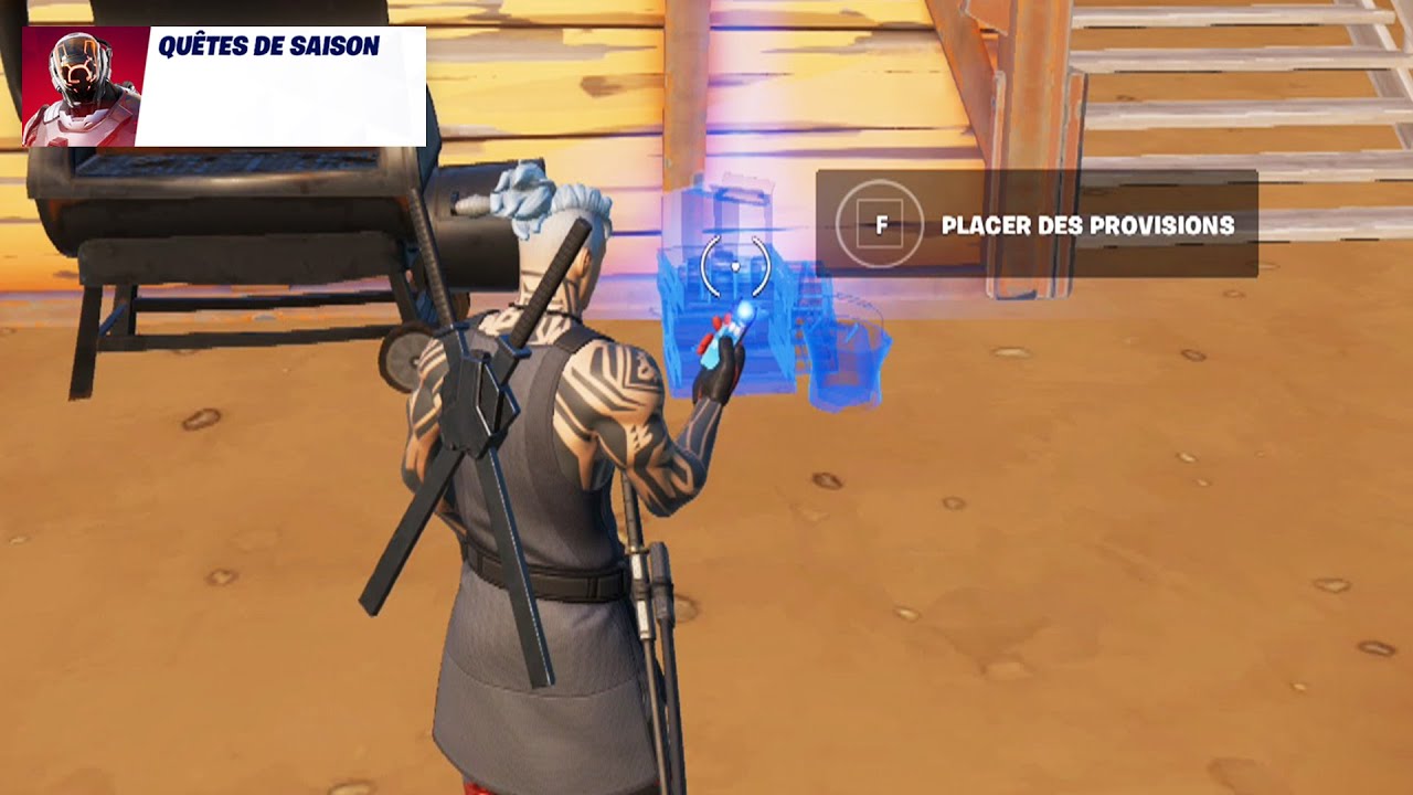 RECEVOIR VOTRE PROCHAIN OBJECTIF AU BOURG-JONESY / DEPOSER DES PROVISIONS FORTNITE QUETES DE SAISON