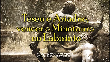 Como é com a ajuda de quem Teseu venceu o Minotauro?