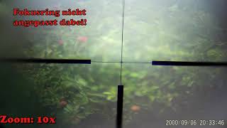 Pard NV007 16mm mit Zielfernrohr ersten Bildebene Zoom-Test mit Schmidt & Bender 2,5-10x56 S&B