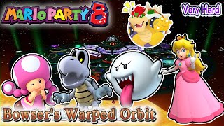 Mario Party 8 - Toadette Vs Dry Bones Vs Boo Vs Peach - Bowsers Warped Orbit Very Hard