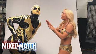 Goldust & Mandy Rose goof around in WWE Mixed Match Challenge photoshoot screenshot 2