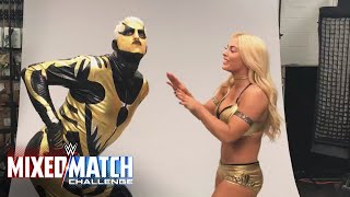Dust & Mandy Rose Goof Around In Wwe Mixed Match Challenge Photoshoot