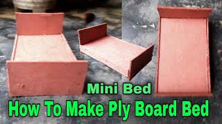 How To Make A From Doll Plywood Bed | Gatta Ka Bed Kaise Banaye | Paper Bed Making | Mini Bed Easy