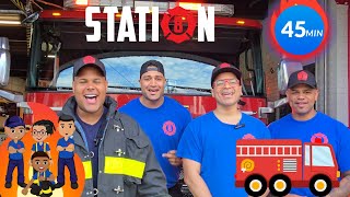 Learn about Firefighters and Fire Trucks - Fire Station Fun | Educational Video For Kids | Station 8