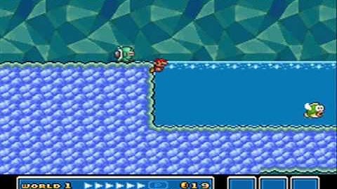 SMB3 for Super Mario All-Stars Custom Level #285 - Lunar Ice Cave (A DST Level)