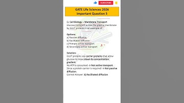 GATE 2026 Life Sciences Important Question 05 | Biodotcom | #gate2026 #gatelifesciences