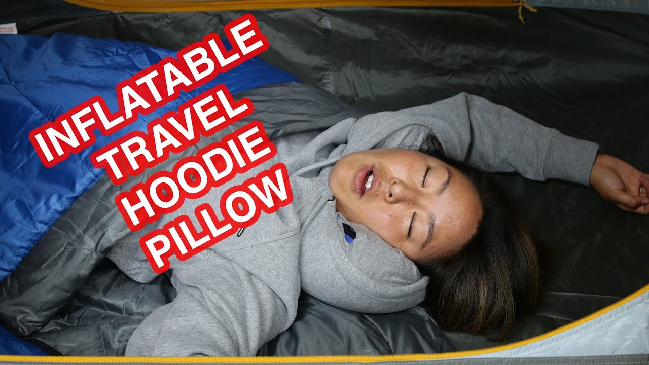 Inflatable Travel Hoodie Pillow Youtube
