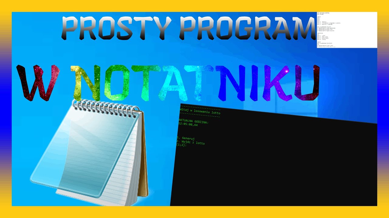 Jak Napisać Program W C++ Jak napisać prosty program w notatniku 📝 - YouTube
