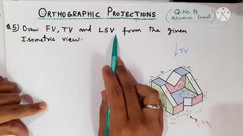 Orthographic Projection | Advanced Level | Isometric to Orthographic Projection Question No. 5
