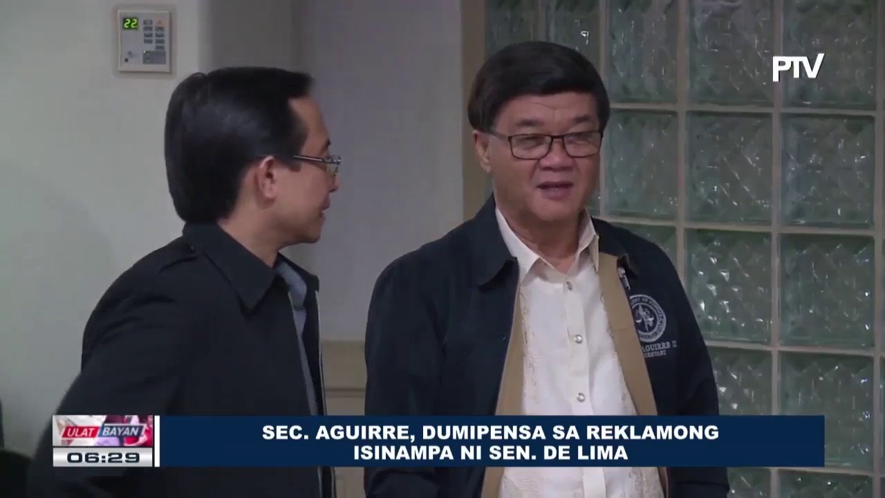 Sec. Aguirre, dumipensa sa reklamong isinampa ni Sen. De Lima