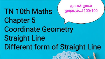 TN 10th Maths Chapter 5 Coordinate Geometry Straight line introduction