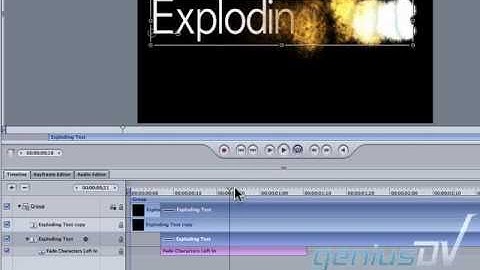 Exploding text effect using Apple Motion