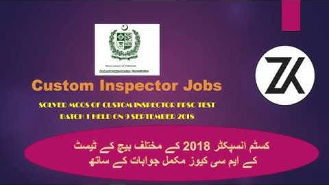 Custom Inspector Test FPSC MCQs 2018 | Most repeated mcqs | NTS, Past papers