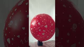 - Big Balloon With Hearts Print Blow To Pop