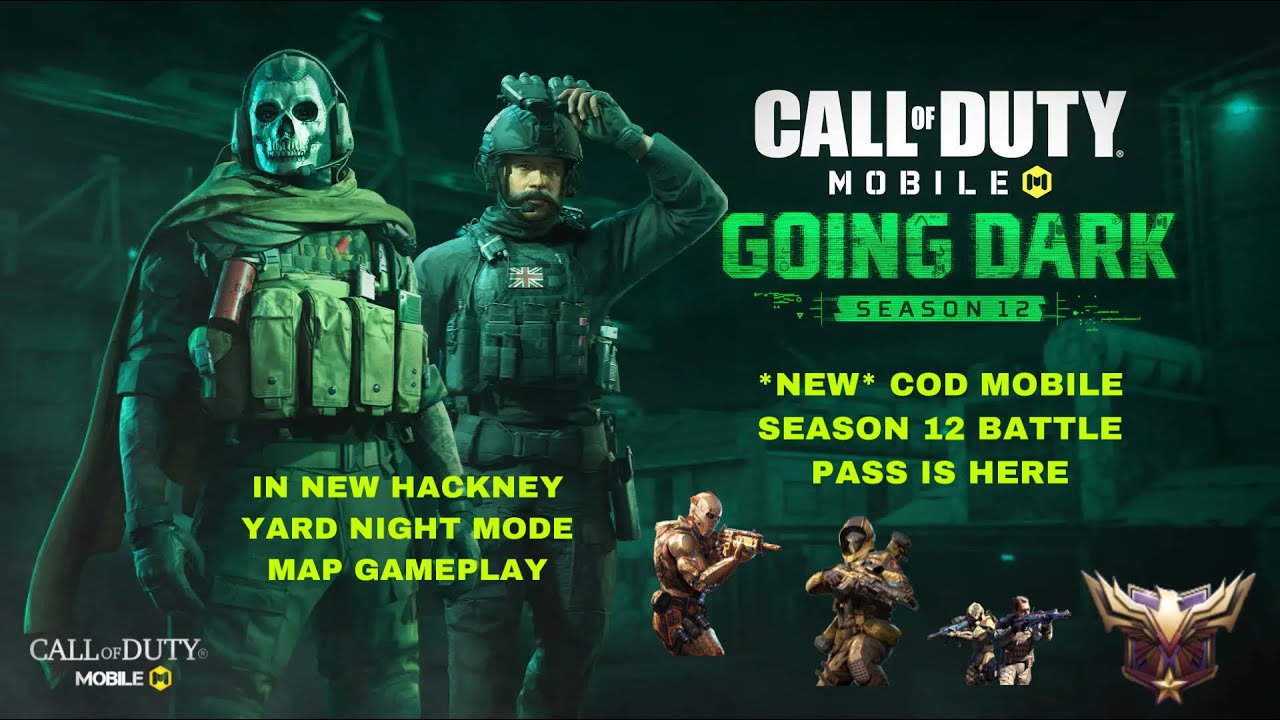 *NEW* COD MOBILE SEASON 12 BATTLE PASS IS HERE GAMEPLAY IN NEW HACKNEY YARD NIGHT MODE MAP