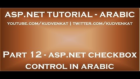 ASP NET CheckBox Control in arabic