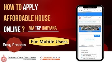 How to Apply Affordable House online ? Via TCP Haryana Website For Mobile Users