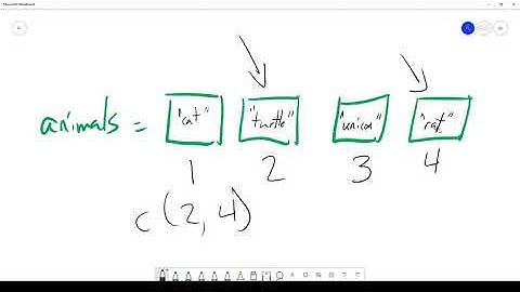 Indexing in R (DRAFT)