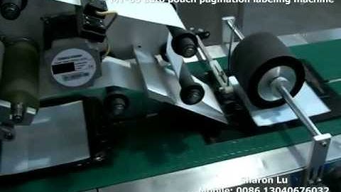 MT 60 auto adhesive plastic pouch pagination labeling machine