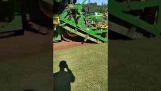 cortando grama em placas para revenda
