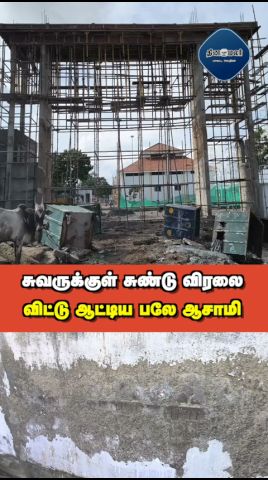 சுவருக்குள் சுண்டு விரலை விட்டு ஆட்டிய பலே ஆசாமி