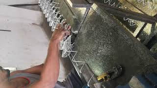 Making and cutting fencing chain wire ( Jali udhyog ) Factory #youtubevideo #steel #factory