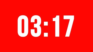 3 Minute 17 Second Timer With Alarm Without Music