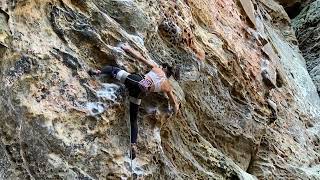 Lucia on The Legend (5.13b) Red River Gorge KY