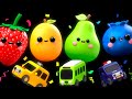 Baby fruit dancing with toy cars  sensory 