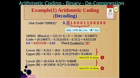 [13] Arithmetic Coding - Binary - DeCompression