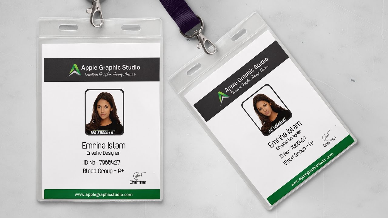 How to design an ID  card  Print Design Photoshop  